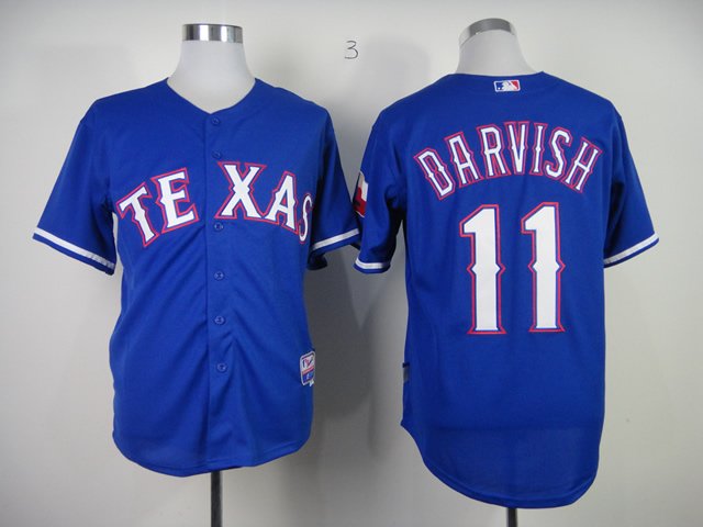 Men Texas Rangers #11 Darvish Blue MLB Jerseys